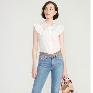 SOLD - NWT Amour Vert ‘Evie’ Embroidered Blouse